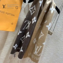 LV Reykjavik 漸變經典 Monogram 圖案山羊絨圍巾