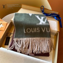 LV Reykjavik 漸變經典 Monogram 圖案山羊絨圍巾