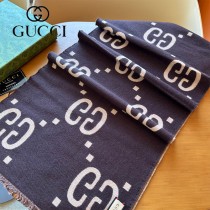 Gucci招牌重磅大Logo羊毛圍巾 字體雙G