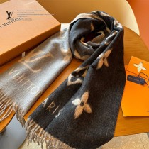 LV Reykjavik 漸變經典 Monogram 圖案山羊絨圍巾