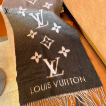LV Reykjavik 漸變經典 Monogram 圖案山羊絨圍巾