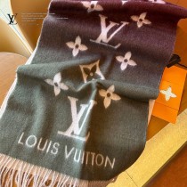 LV Reykjavik 漸變經典 Monogram 圖案山羊絨圍巾