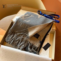 LV Reykjavik 漸變經典 Monogram 圖案山羊絨圍巾