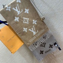 LV Reykjavik 漸變經典 Monogram 圖案山羊絨圍巾