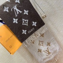 LV Reykjavik 漸變經典 Monogram 圖案山羊絨圍巾