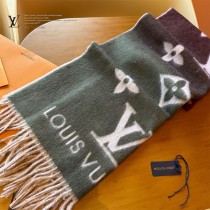 LV Reykjavik 漸變經典 Monogram 圖案山羊絨圍巾