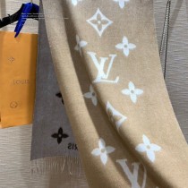 LV Reykjavik 漸變經典 Monogram 圖案山羊絨圍巾