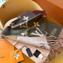 LV Reykjavik 漸變經典 Monogram 圖案山羊絨圍巾