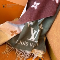 LV Reykjavik 漸變經典 Monogram 圖案山羊絨圍巾