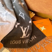 LV Reykjavik 漸變經典 Monogram 圖案山羊絨圍巾