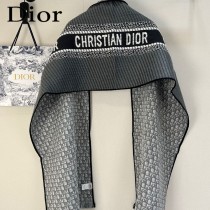 Dior最新Oblique 印花雙面圍巾
