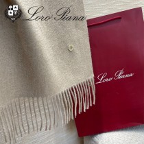 Loro piana頂級原單經典水波紋素色羊絨圍巾