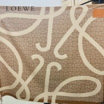 LOEWE羅意威新款Khaki Green卡其綠雙色羊毛提花毛毯披肩