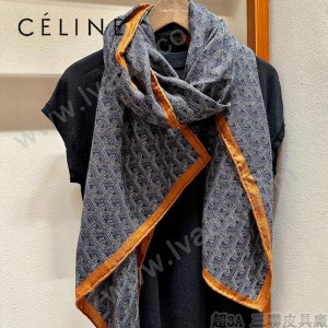 celine經典高端雙面同色圍巾Goya 絲絨長巾
