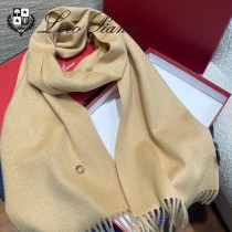 Loro piana頂級原單經典水波紋素色羊絨圍巾