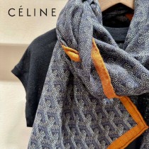 celine經典高端雙面同色圍巾Goya 絲絨長巾