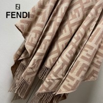 Fendi限量款連帽鬥篷披肩純羊絨