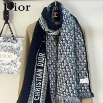 Dior最新Oblique 印花雙面圍巾