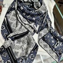 lv MONOGRAM JACQUARD DENIM高定版絨方巾