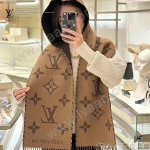 LV 新款Tigergram 連帽圍巾