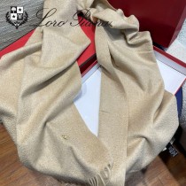 Loro piana頂級原單經典水波紋素色羊絨圍巾
