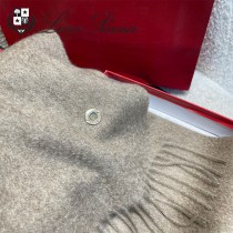 Loro piana頂級原單經典水波紋素色羊絨圍巾