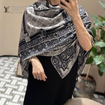 lv MONOGRAM JACQUARD DENIM高定版絨方巾