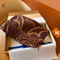 LV 秋冬款老花圍巾