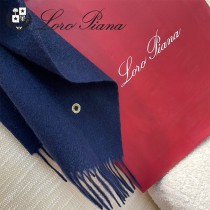 Loro piana頂級原單經典水波紋素色羊絨圍巾