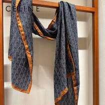 celine經典高端雙面同色圍巾Goya 絲絨長巾