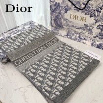 dior傾斜Oblique字母針織長巾面料羊絨羊毛