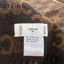 CELINE瑟琳新款凱旋門標誌羊絨長巾