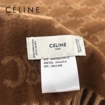 CELINE瑟琳新款凱旋門標誌羊絨長巾