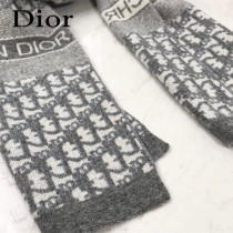 dior傾斜Oblique字母針織長巾面料羊絨羊毛