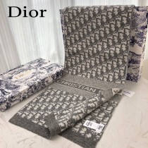 dior傾斜Oblique字母針織長巾面料羊絨羊毛