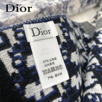 dior傾斜Oblique字母針織長巾面料羊絨羊毛