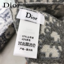 dior傾斜Oblique字母針織長巾面料羊絨羊毛