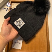 蒙口羊毛狐貍毛球毛線帽
