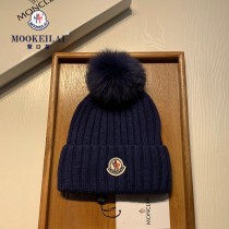 蒙口羊毛單帽毛線帽狐狸毛球