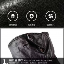 真皮手套男士冬季骑车加绒保暖防风骑行女士真皮手套