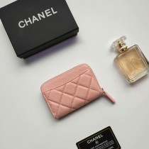 Chanel 进口羊皮和球纹牛皮卡包钱包